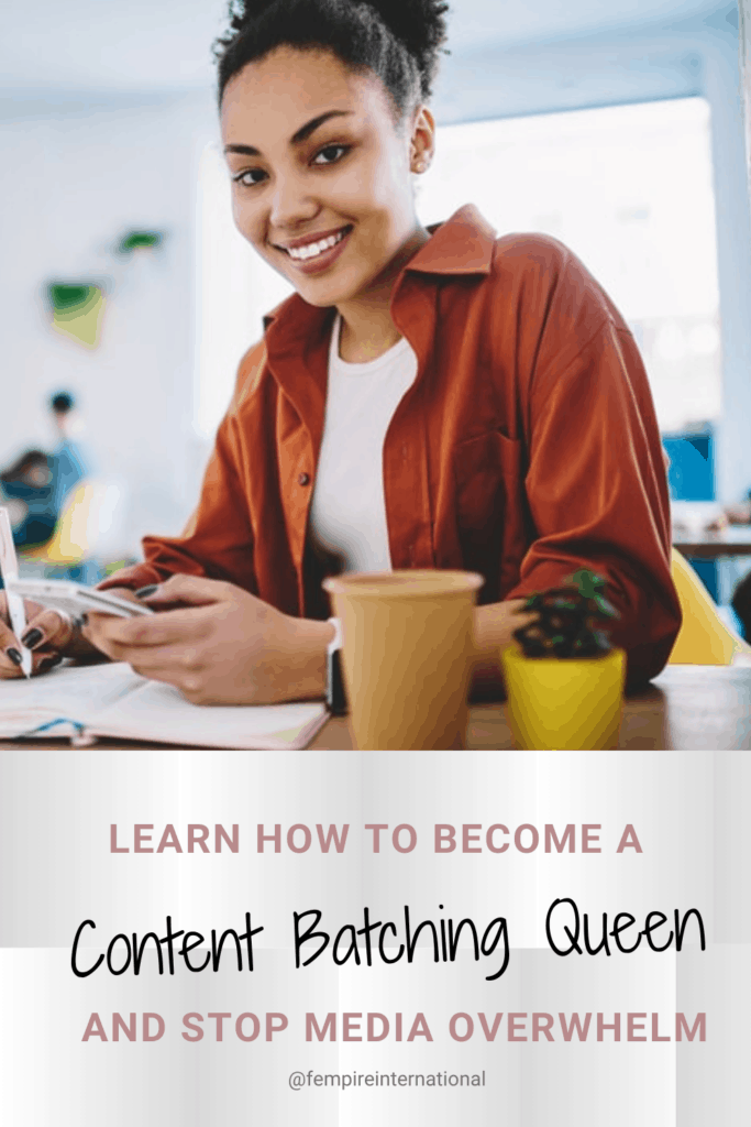 Learn how to become a content batching queen pin